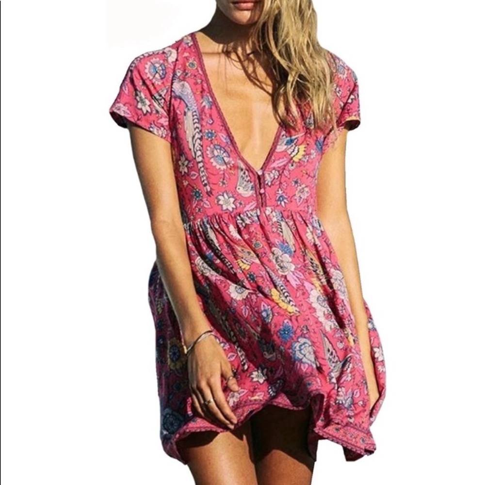 Melon babydoll dress